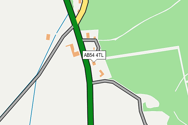 AB54 4TL map - OS OpenMap – Local (Ordnance Survey)