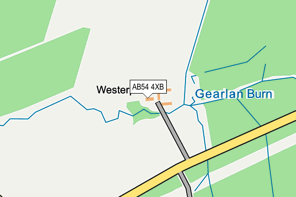 AB54 4XB map - OS OpenMap – Local (Ordnance Survey)