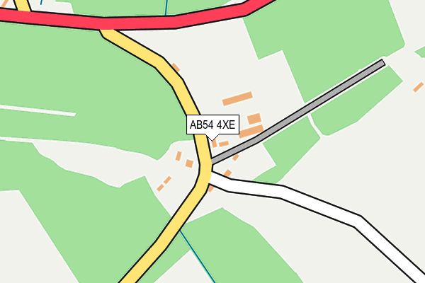AB54 4XE map - OS OpenMap – Local (Ordnance Survey)