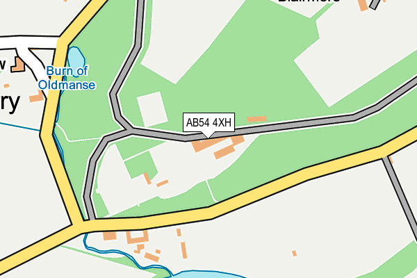 AB54 4XH map - OS OpenMap – Local (Ordnance Survey)