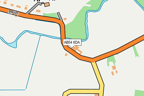 AB54 6DA map - OS OpenMap – Local (Ordnance Survey)