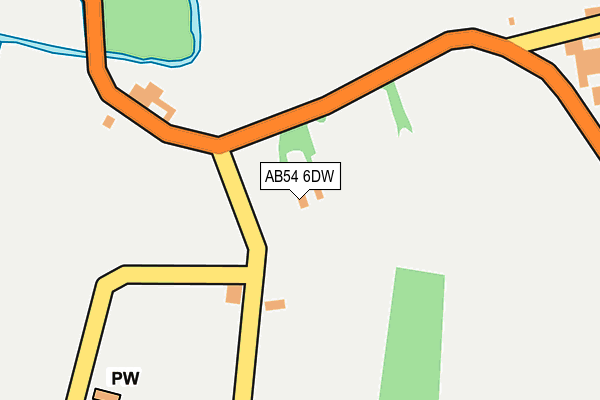 AB54 6DW map - OS OpenMap – Local (Ordnance Survey)