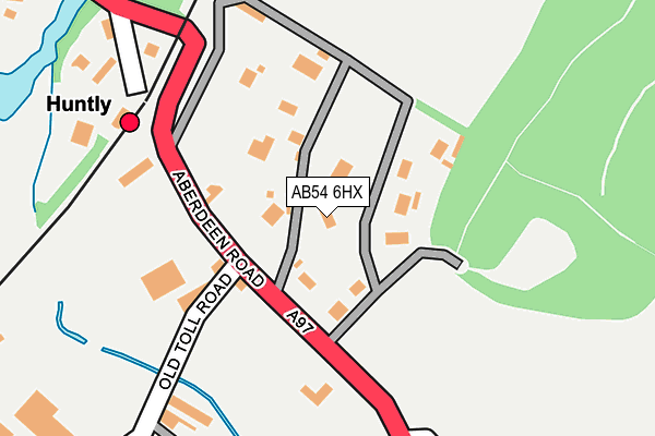 AB54 6HX map - OS OpenMap – Local (Ordnance Survey)