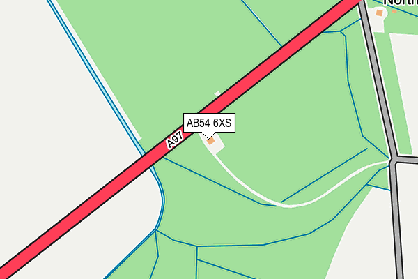 AB54 6XS map - OS OpenMap – Local (Ordnance Survey)