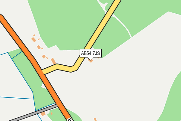 AB54 7JS map - OS OpenMap – Local (Ordnance Survey)