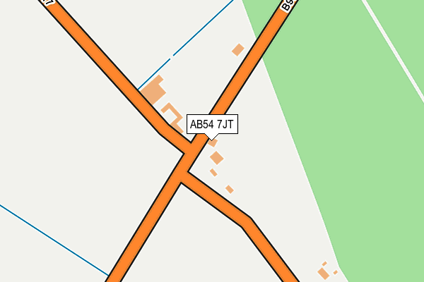 AB54 7JT map - OS OpenMap – Local (Ordnance Survey)