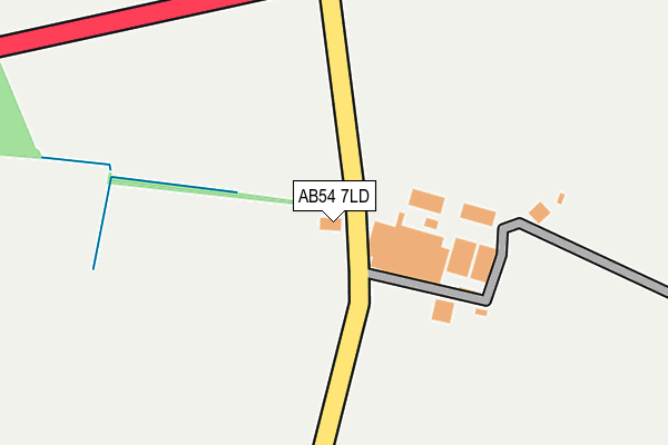AB54 7LD map - OS OpenMap – Local (Ordnance Survey)