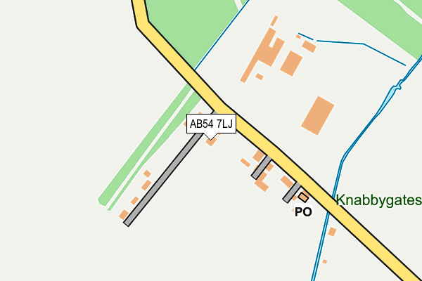AB54 7LJ map - OS OpenMap – Local (Ordnance Survey)