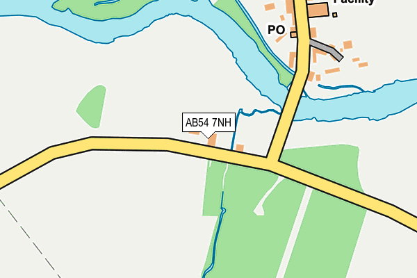 AB54 7NH map - OS OpenMap – Local (Ordnance Survey)