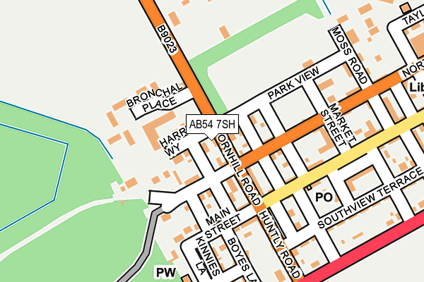 AB54 7SH map - OS OpenMap – Local (Ordnance Survey)