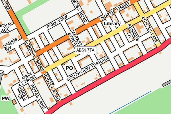 AB54 7TA map - OS OpenMap – Local (Ordnance Survey)