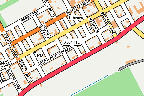 AB54 7TE map - OS OpenMap – Local (Ordnance Survey)