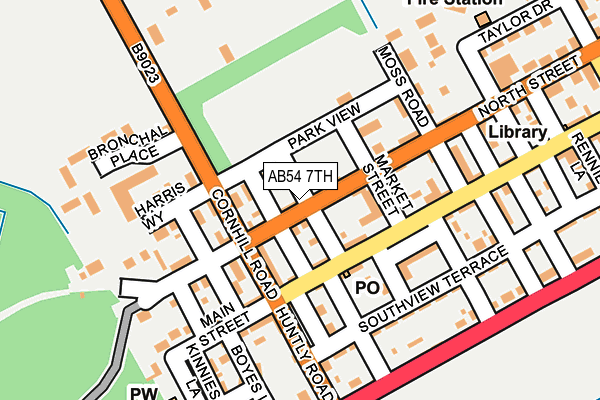 AB54 7TH map - OS OpenMap – Local (Ordnance Survey)