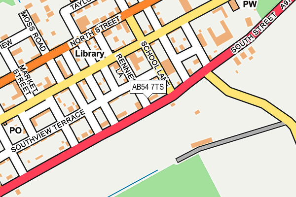 AB54 7TS map - OS OpenMap – Local (Ordnance Survey)