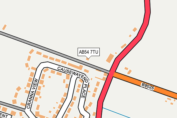 AB54 7TU map - OS OpenMap – Local (Ordnance Survey)