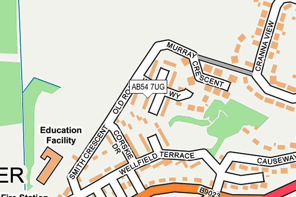 AB54 7UG map - OS OpenMap – Local (Ordnance Survey)