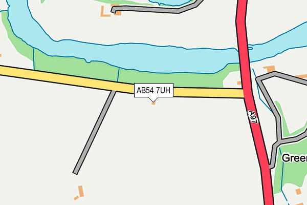 AB54 7UH map - OS OpenMap – Local (Ordnance Survey)