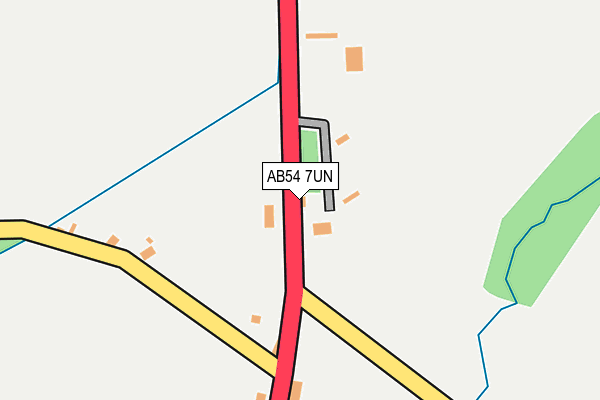 AB54 7UN map - OS OpenMap – Local (Ordnance Survey)