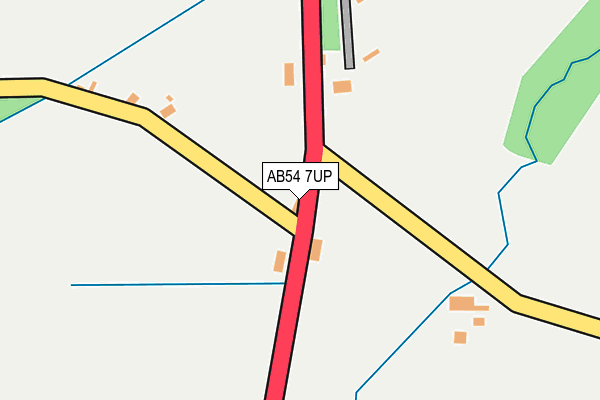 AB54 7UP map - OS OpenMap – Local (Ordnance Survey)