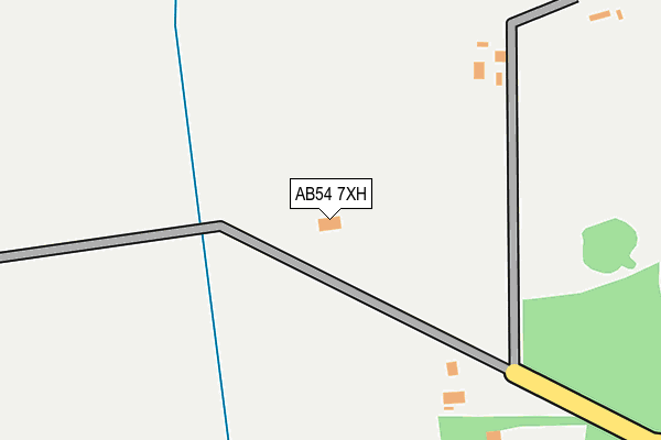 AB54 7XH map - OS OpenMap – Local (Ordnance Survey)
