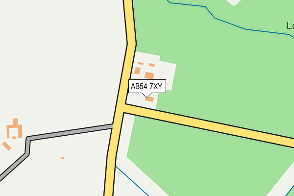 AB54 7XY map - OS OpenMap – Local (Ordnance Survey)