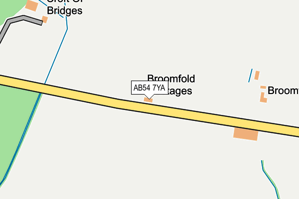 AB54 7YA map - OS OpenMap – Local (Ordnance Survey)