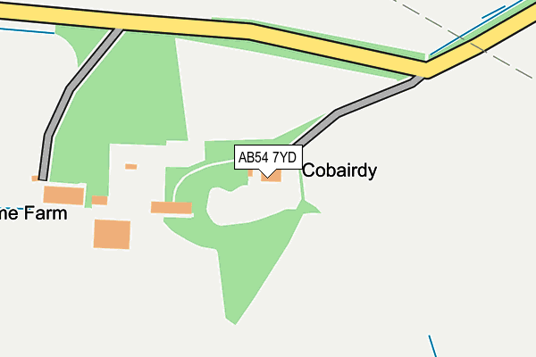 AB54 7YD map - OS OpenMap – Local (Ordnance Survey)