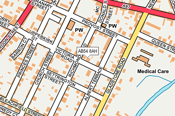 AB54 8AH map - OS OpenMap – Local (Ordnance Survey)