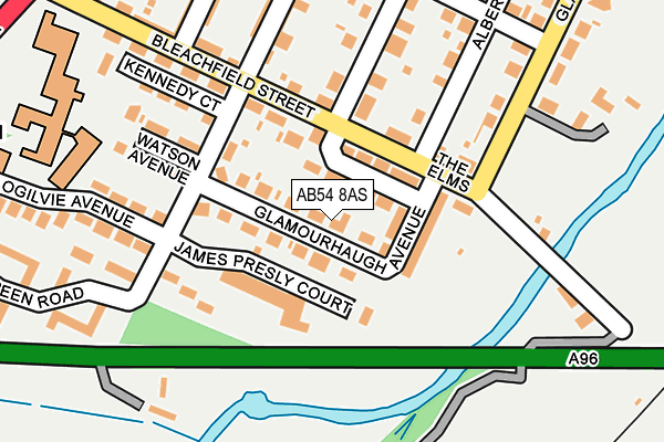 AB54 8AS map - OS OpenMap – Local (Ordnance Survey)