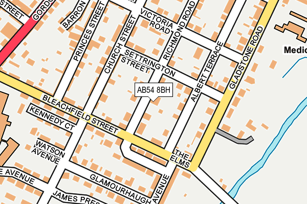AB54 8BH map - OS OpenMap – Local (Ordnance Survey)