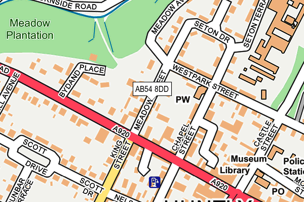 AB54 8DD map - OS OpenMap – Local (Ordnance Survey)