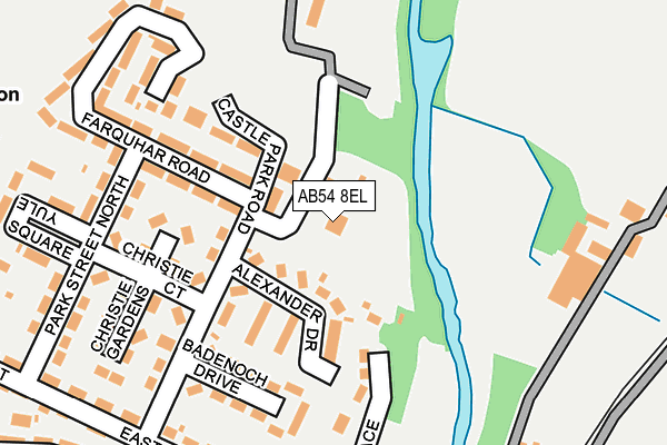 AB54 8EL map - OS OpenMap – Local (Ordnance Survey)