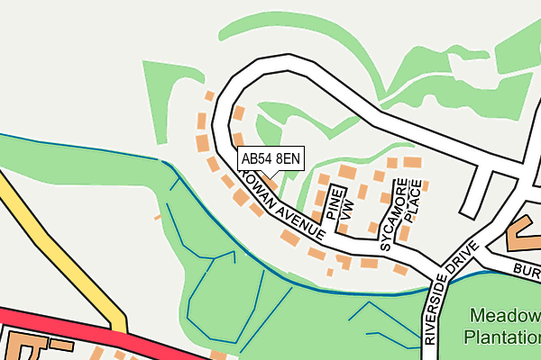 AB54 8EN map - OS OpenMap – Local (Ordnance Survey)