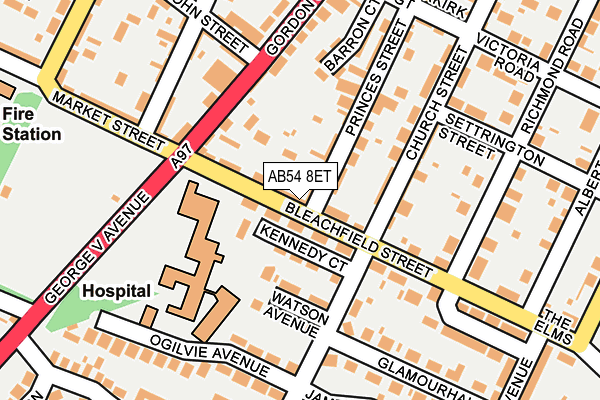 AB54 8ET map - OS OpenMap – Local (Ordnance Survey)
