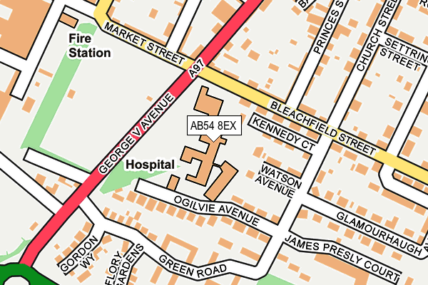 AB54 8EX map - OS OpenMap – Local (Ordnance Survey)