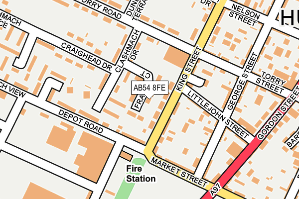 AB54 8FE map - OS OpenMap – Local (Ordnance Survey)