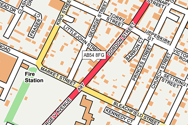 AB54 8FG map - OS OpenMap – Local (Ordnance Survey)
