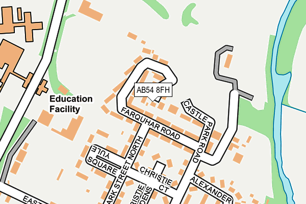 AB54 8FH map - OS OpenMap – Local (Ordnance Survey)
