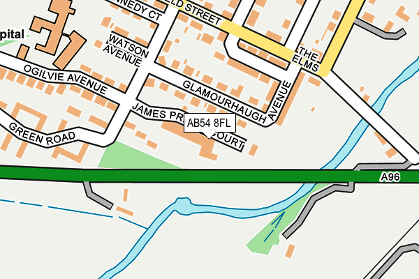 AB54 8FL map - OS OpenMap – Local (Ordnance Survey)