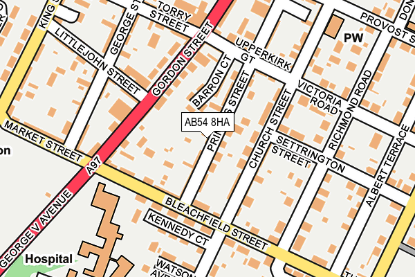 AB54 8HA map - OS OpenMap – Local (Ordnance Survey)