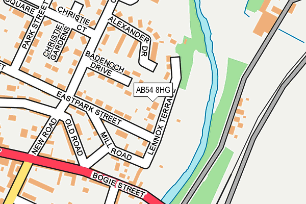 AB54 8HG map - OS OpenMap – Local (Ordnance Survey)