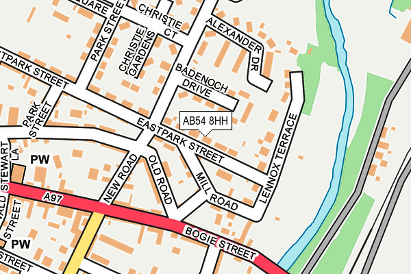 AB54 8HH map - OS OpenMap – Local (Ordnance Survey)