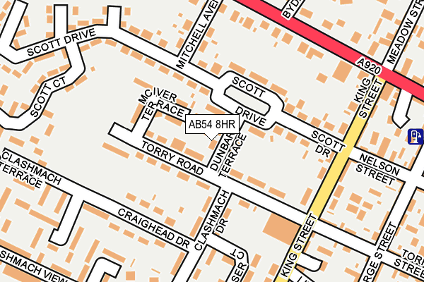 AB54 8HR map - OS OpenMap – Local (Ordnance Survey)
