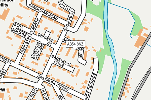 AB54 8NZ map - OS OpenMap – Local (Ordnance Survey)