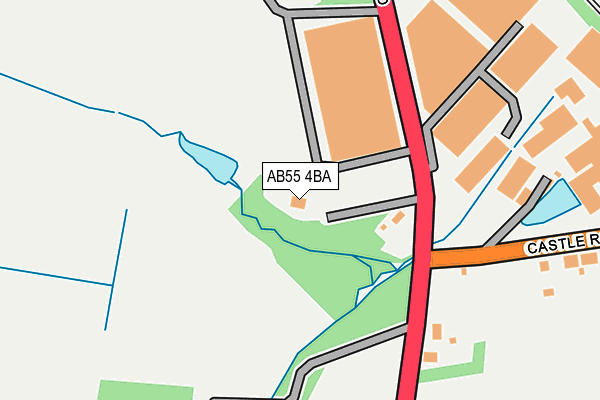 AB55 4BA map - OS OpenMap – Local (Ordnance Survey)