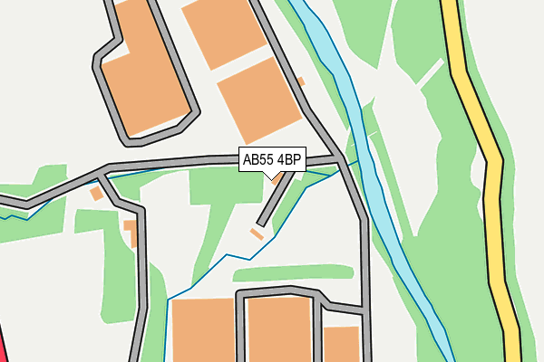 AB55 4BP map - OS OpenMap – Local (Ordnance Survey)