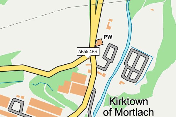 AB55 4BR map - OS OpenMap – Local (Ordnance Survey)