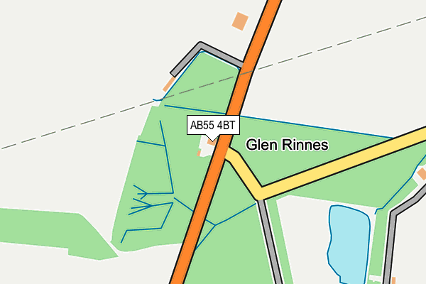 AB55 4BT map - OS OpenMap – Local (Ordnance Survey)