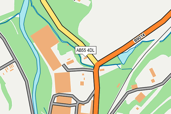 AB55 4DL map - OS OpenMap – Local (Ordnance Survey)