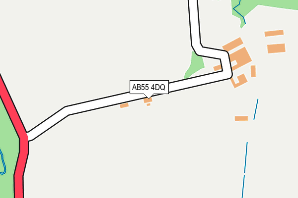 AB55 4DQ map - OS OpenMap – Local (Ordnance Survey)